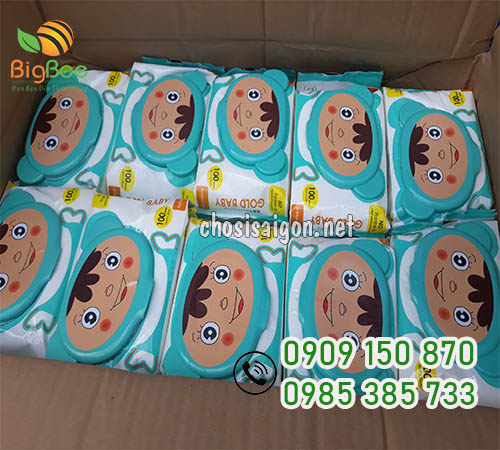 Khăn giấy ướt không mùi 100 tờ/gói sỉ rẻ