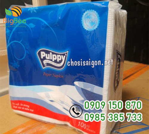 Khăn giấy vuông Pulppy 40 gói/thùng sỉ rẻ toàn quốc