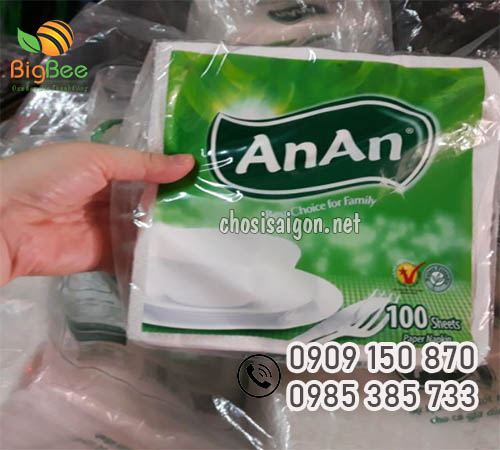 Khăn giấy vuông An An cao cấp giá sỉ tại TP.HCM