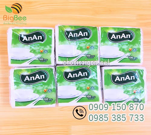 Khăn giấy vuông An An giá sỉ