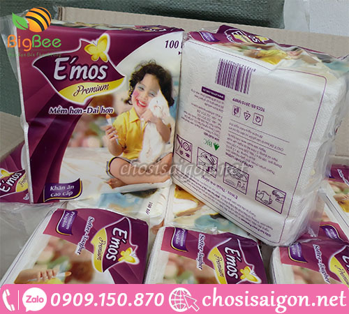 Cung cấp khăn giấy vuông E'mos giá rẻ
