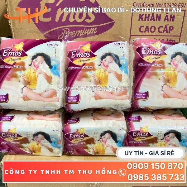 Khăn giấy vuông E'mos mềm mịn, dai