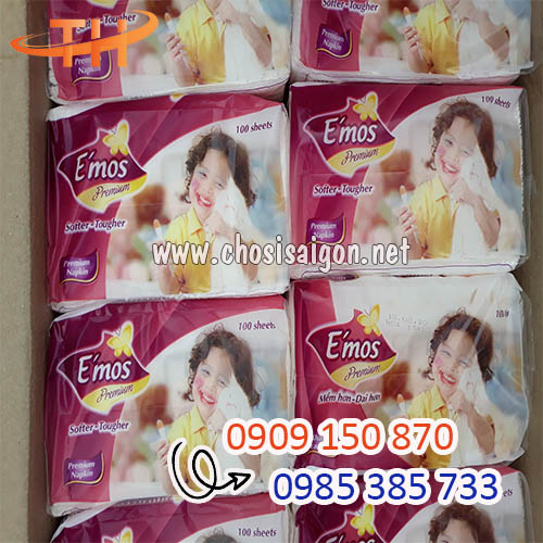 Khăn giấy vuông E'mos giá tốt tại miền Nam