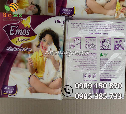 Mua khăn giấy vuông e'mos giá rẻ