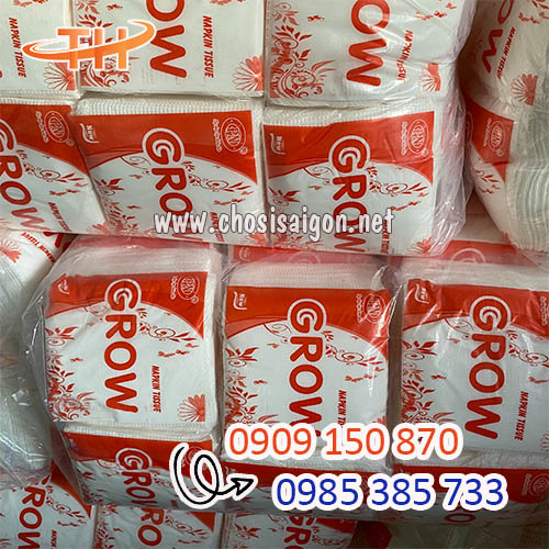 Khăn giấy vuông Grow bỏ sỉ uy tín