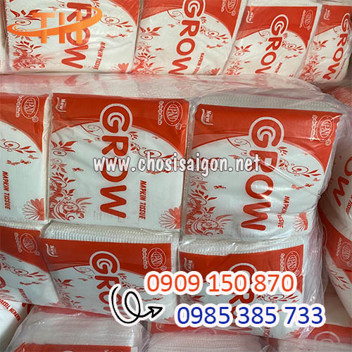 Khăn giấy vuông Grow sỉ giá tốt