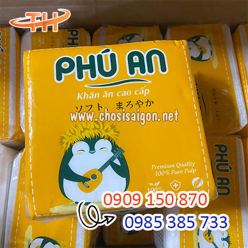 Khăn giấy vuông Phú An uy tín bỏ sỉ rẻ