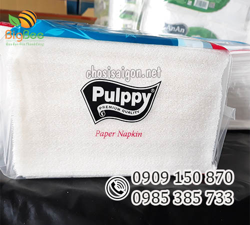 Khăn giấy vuông Pulppy an toàn, chất lượng giá sỉ rẻ TP.HCM