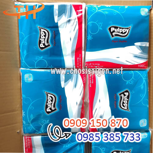 Khăn giấy vuông Pulppy giá tốt tại HCM