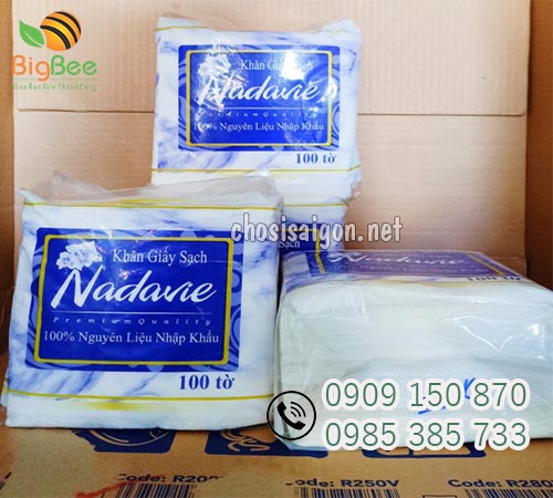 Khăn giấy vuông sạch Nadavie giá sỉ rẻ