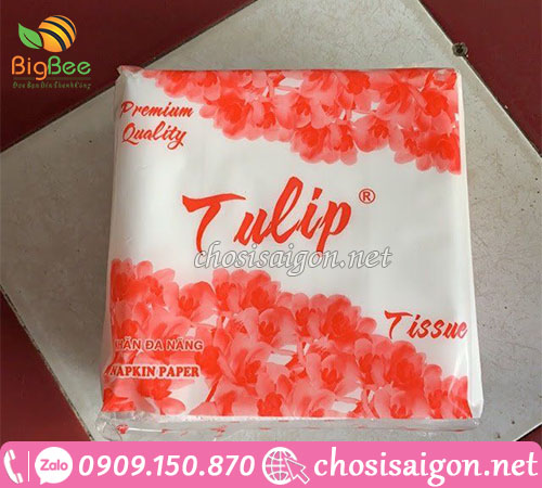 Khăn giấy vuông Tulip 64 gói/thùng giá rẻ
