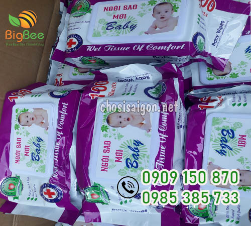 Khăn giấy ướt Ngôi sao mới 100 tờ giá sỉ rẻ