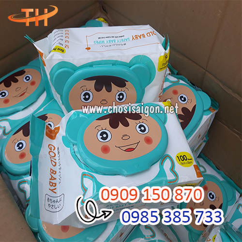 Khăn ướt gấu trúc sỉ rẻ 30 gói/thùng tại HCM