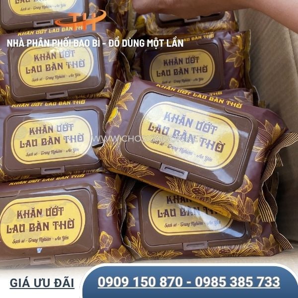 Khăn ướt lau bàn thờ an toàn, chất lượng tốt