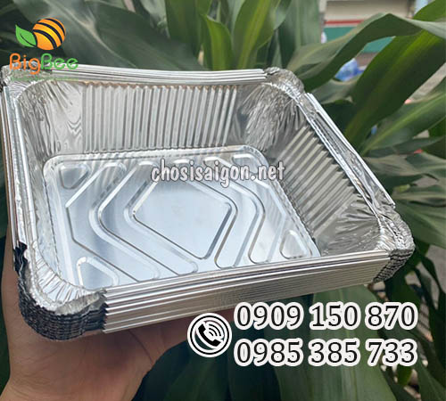 Khay giấy bạc chữ nhật an toàn, chất lượng giá rẻ