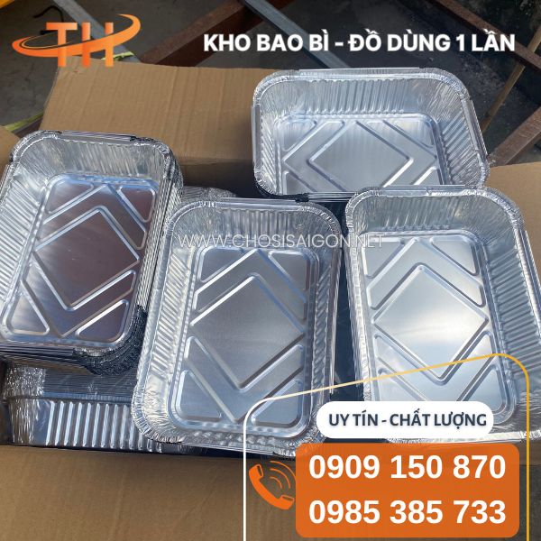 Khay nhôm chữ nhật giữ nhiệt tốt