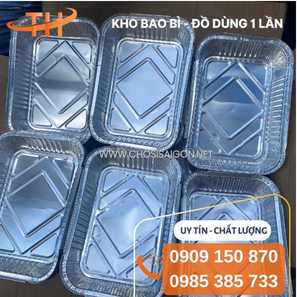 Khay nhôm chữ nhật dùng 1 lần giá tốt nhất