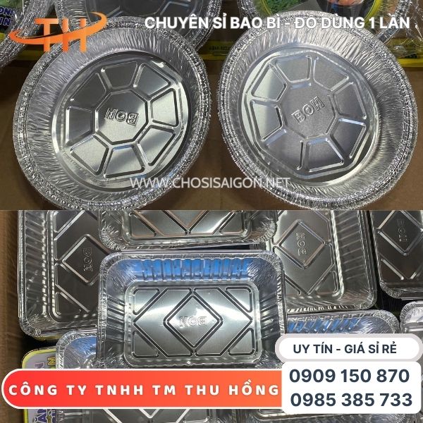Khay giấy bạc tròn, chữ nhật giữ nhiệt, chịu nhiệt tốt giá rẻ