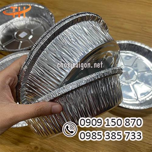 Khay giấy bạc tròn nướng, hấp trong lò vi sống giá ưu đãi nhất