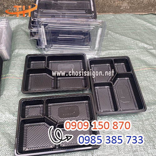 Khay nhựa 4 ngăn HT25 sỉ rẻ nhất chất lượng tốt