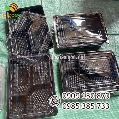 Khay nhựa đế đen 4 ngăn HT25 giá rẻ tại kho