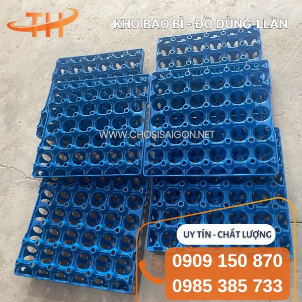 Khay nhựa cứng đựng trứng 30 quả màu xanh dương giá tốt
