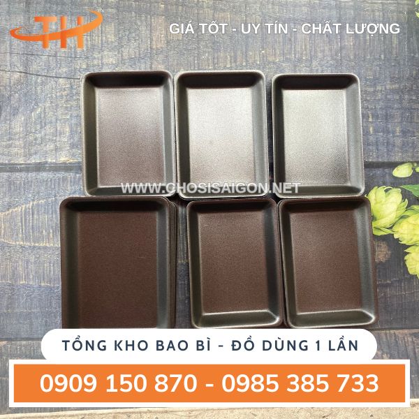 Khay xốp đen đựng thịt, cá, hải sản, thực phẩm đông lạnh