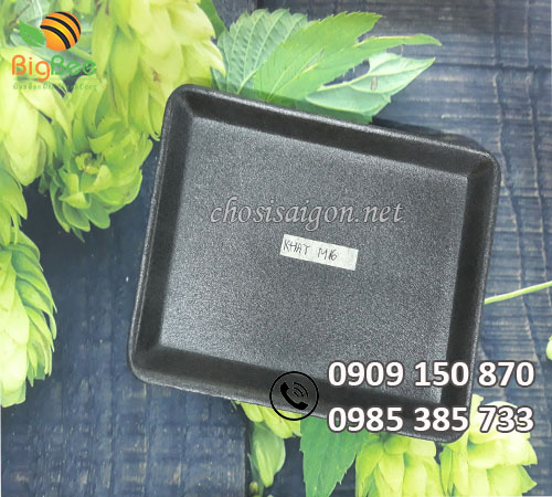 Khay xốp đen đựng thực phẩm M16