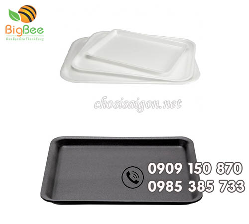 Khay xốp đen trắng đóng gói thực phẩm giá sỉ rẻ