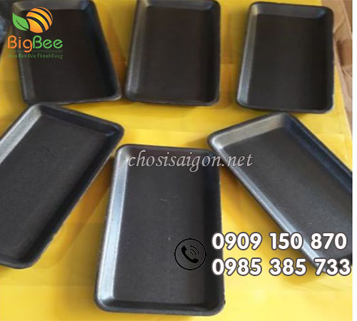 Khay xốp đen vuông, chữ nhật giá tốt