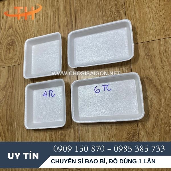 Khay xốp trắng đựng 4, 6 trái chanh giá rẻ
