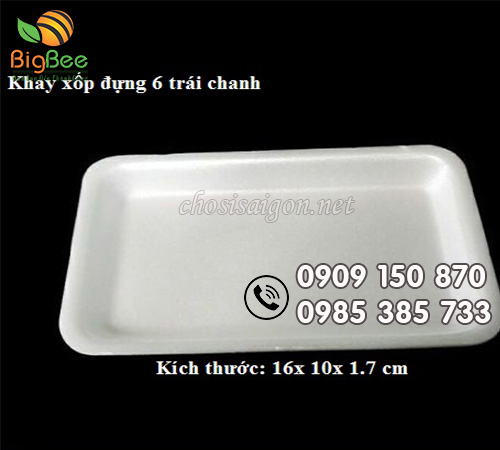 Khay xốp đựng 6 trái chanh giá rẻ