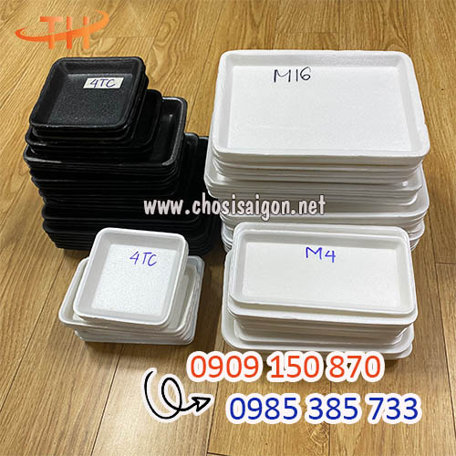 Khay xốp đựng hải sản tươi sống, rau củ quà sỉ rẻ