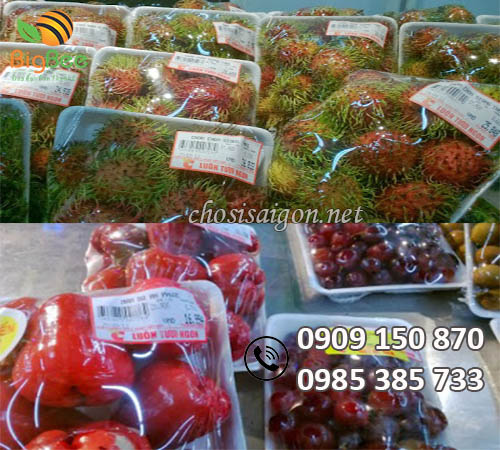 Gía sỉ rẻ khay xốp đựng trái cây tại siêu thị