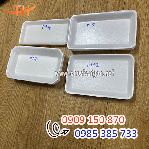 Khay xốp sỉ rẻ trắng đen