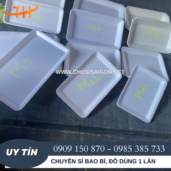 Khay xốp trắng đa dạng mẫu mã