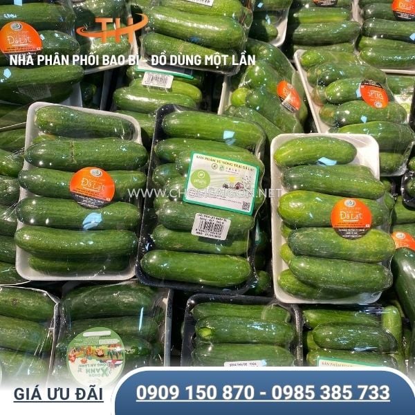 Khay xốp trắng, đen M14 đựng rau, củ, quả, nông sản