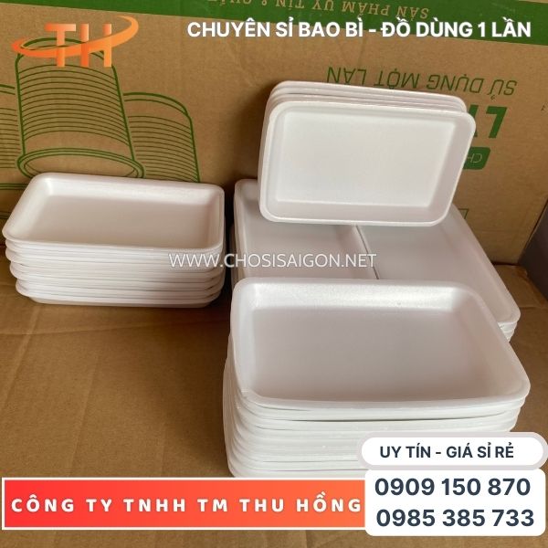 Khay xốp trắng dùng 1 lần nguồn hàng giá rẻ