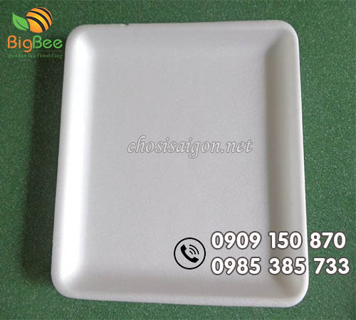 Khay xốp vuông màu trắng giá rẻ