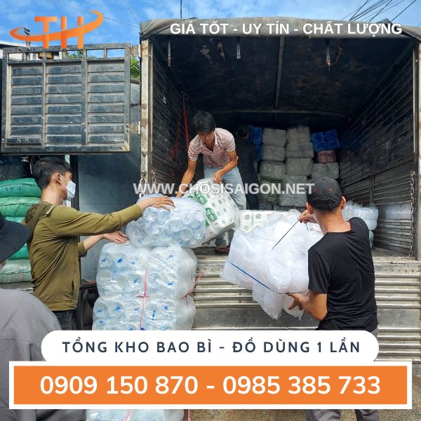Lên hàng sỉ ly nhựa, chai nhựa, hộp xốp, đồ dùng 1 lần tại Thu Hồng