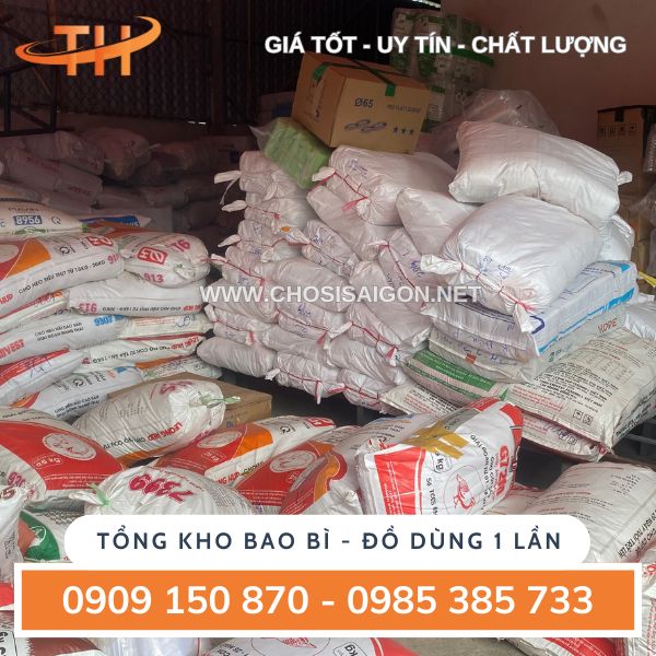 Túi nilon 2 quai trắng sữa bao 25 ký giá tận xưởng