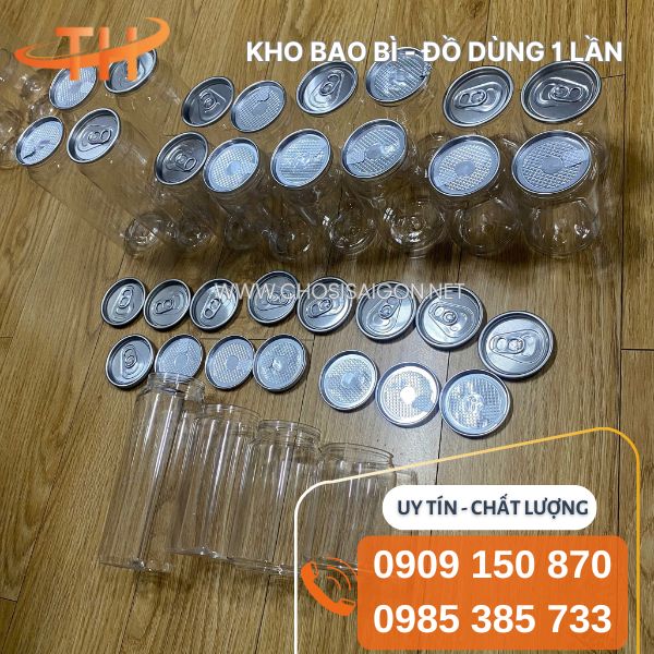 Lon nhựa PET đựng thức uống đa dạng dung tích giá sỉ rẻ