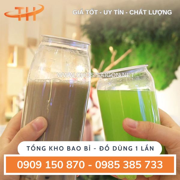 Lon nhựa PET nắp xé đựng thức uống giá sỉ ưu đãi