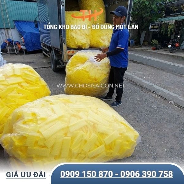 Lưới xốp vàng bọc trái cây giao sỉ uy tín, nhanh chóng