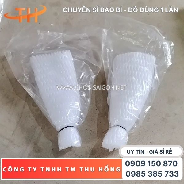 Lưới xốp bọc ổi lồng sẵn túi nilon và thun giá rẻ