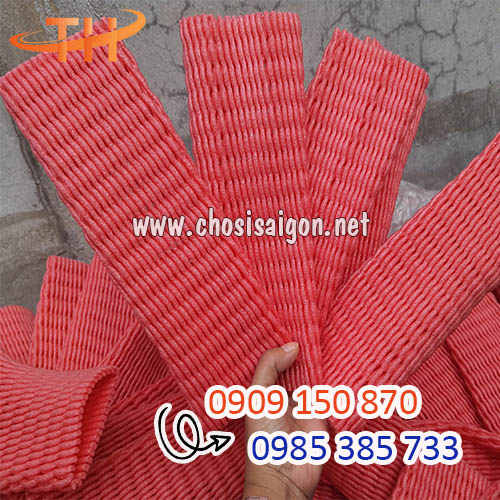 Lưới xốp bọc trái cây màu đỏ sản xuất tại xưởng