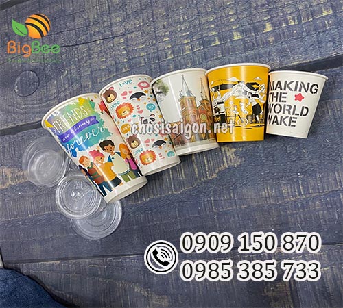 Ly, cốc giấy đựng kem, trà sữa giá sỉ rẻ tại xưởng