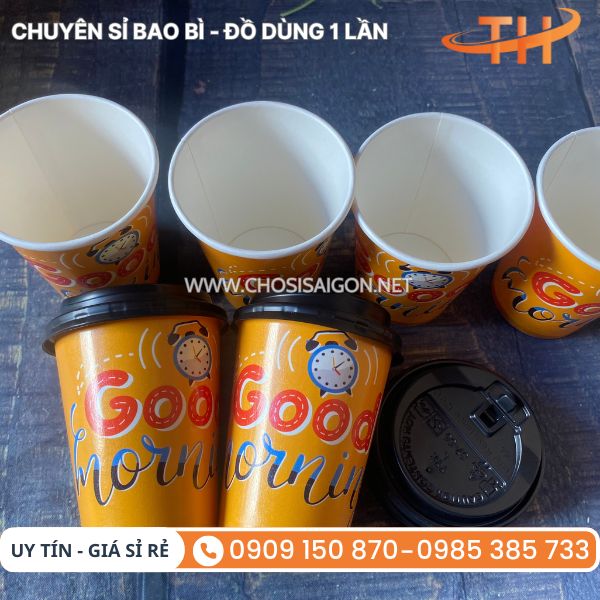 Ly giấy 9oz in hình sẵn tiết kiệm chi phí