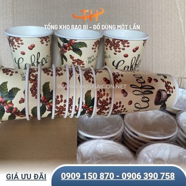 Ly giấy 14oz đựng cafe mang đi giá rẻ, chất lượng