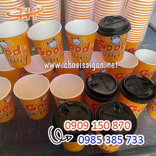 Ly giấy có nắp đậy chắc chắn giá sỉ rẻ